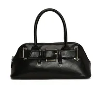 Women's Pu Leather Solid Color Streetwear Square Zipper Shoulder Bag sku image 2