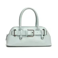 Women's Pu Leather Solid Color Streetwear Square Zipper Shoulder Bag sku image 3
