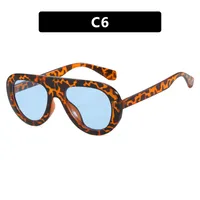 Stylish Round Frame Frog Glasses Sunglasses Personality Small Frame Classic Style Travel And Streetwear Sun Protection sku image 6