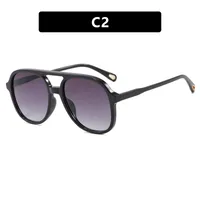 New Retro Driving Sunglasses Unisex  Style Ins Popular Double Bridge Frog Shape Sunglasses sku image 2