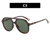 New Retro Driving Sunglasses Unisex  Style Ins Popular Double Bridge Frog Shape Sunglasses sku image 5