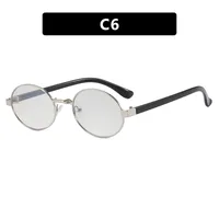 New Oval Sunglasses Women Fashion UV Protection Street Style Personality Concave Shape Travel Sunscreen Brown Gold sku image 6