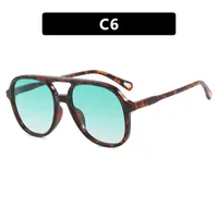 New Retro Driving Sunglasses Unisex  Style Ins Popular Double Bridge Frog Shape Sunglasses sku image 6