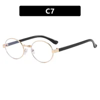 New Oval Sunglasses Women Fashion UV Protection Street Style Personality Concave Shape Travel Sunscreen Brown Gold sku image 7