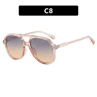 New Retro Driving Sunglasses Unisex  Style Ins Popular Double Bridge Frog Shape Sunglasses sku image 8