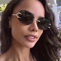 Devil's Claw Sunglasses Fashion Octagonal Frameless Sun-Resistant Sunglasses Fashion Eye Protection Ladies Travel And Streetwear main image 2