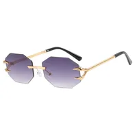 Devil's Claw Sunglasses Fashion Octagonal Frameless Sun-Resistant Sunglasses Fashion Eye Protection Ladies Travel And Streetwear main image 5