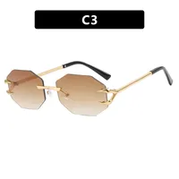 Devil's Claw Sunglasses Fashion Octagonal Frameless Sun-Resistant Sunglasses Fashion Eye Protection Ladies Travel And Streetwear sku image 3