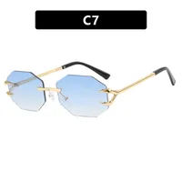 Devil's Claw Sunglasses Fashion Octagonal Frameless Sun-Resistant Sunglasses Fashion Eye Protection Ladies Travel And Streetwear sku image 7