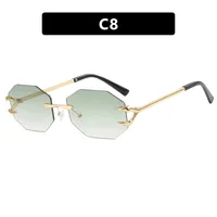 Devil's Claw Sunglasses Fashion Octagonal Frameless Sun-Resistant Sunglasses Fashion Eye Protection Ladies Travel And Streetwear sku image 8