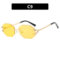 Devil's Claw Sunglasses Fashion Octagonal Frameless Sun-Resistant Sunglasses Fashion Eye Protection Ladies Travel And Streetwear sku image 9
