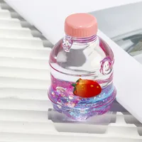 Contrast Color Strawberry Floating Doll Oil Quicksand Bottle Decoration Acrylic Keychain Handbag Pendant Small Gift Wholesale sku image 4