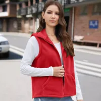 Women's Polar Fleece Zipper And Lapel Waistcoat main image 2