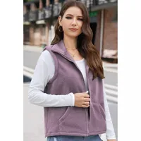 Women's Polar Fleece Zipper And Lapel Waistcoat main image 3