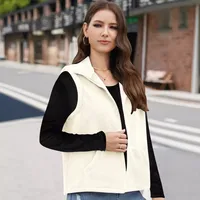 Women's Polar Fleece Zipper And Lapel Waistcoat main image 4