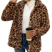 Style Women Plaid Plush Coat Patch Pocket Versatile Long Sleeve Winter Fashion Casual Jacket main image 5