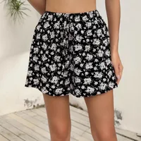 Leisure Summer Floral Print Elastic Waistband Shorts main image 2