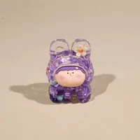 Internet Hot M Bean Lilisi Rabbit Head Oil Colorful M Bean Flash Decoration DIY Fashion Play Blind Box Creative Ornament sku image 1