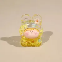 Internet Hot M Bean Lilisi Rabbit Head Oil Colorful M Bean Flash Decoration DIY Fashion Play Blind Box Creative Ornament sku image 3
