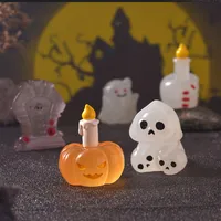 Halloween Luminous Ornaments Stone Tablet Pumpkin Micro Landscape Small Ornaments Car Central Control Decorative Luminous Ornaments main image 3