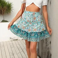 European American Summer New Bohemian Elastic Waist Loose Casual Skirt main image 3