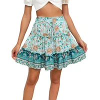 European American Summer New Bohemian Elastic Waist Loose Casual Skirt main image 5