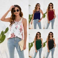 Spring And Summer Women's Clothing Loose-Fitting Casual T-shirt Women's Round Neck Sleeveless Commuter Lace Top main image 1