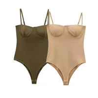 Women's Clothing Hot Sale At  Silk Satin Textured Underwear Jumpsuit main image 1