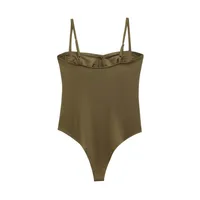 Women's Clothing Hot Sale At  Silk Satin Textured Underwear Jumpsuit main image 2