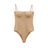 Women's Clothing Hot Sale At  Silk Satin Textured Underwear Jumpsuit sku image 4
