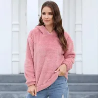 Women's Clothing Thickened Fleece Rabbit Ears Hooded Fleece Pullover main image 2