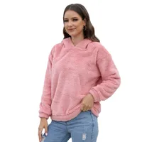 Women's Clothing Thickened Fleece Rabbit Ears Hooded Fleece Pullover main image 5