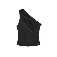 Women's Clothing Ins Internet Hot Pleated Asymmetric Top main image 3
