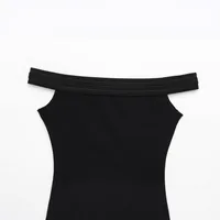 Women's Clothing Hot Sale At  Off-Shoulder Sleeveless Knitted Vest Jumpsuit main image 3