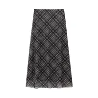 Women's Clothing  Ins Best-Selling Leisure All-Match A- Line Hem Plaid Silk Net Skirt main image 1
