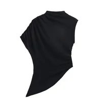 Women's Clothing  Top-Selling Product Fashion Asymmetric Design Elegant Versatile Top sku image 7