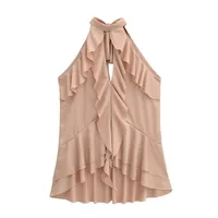 Women's Clothing Ins Internet Hot Laminated Decoration Bow Hanging Collar Top sku image 12