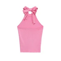 Women's Clothing Ins Internet Hot Bow Knitted Halter Top main image 2