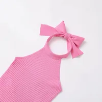 Women's Clothing Ins Internet Hot Bow Knitted Halter Top main image 3