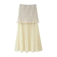 Exclusive For   Women's Clothing  Ins Popular Knitted Coat Tank-Top Stitching Hem Skirt main image 4