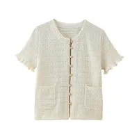 Exclusive For   Women's Clothing  Ins Popular Knitted Coat Tank-Top Stitching Hem Skirt sku image 9