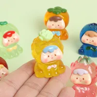 High Transparent Resin Four Generation Fruit Baby Cute Grain DIY Ornament Accessories Creative Desktop And Car-Mounted Small Ornaments Doll main image 2