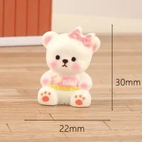 Three-Dimensional Bear DIY Hairpin Ornament Cream Glue Ornament Accessories Resin Accessory Material Package Wholesale sku image 1