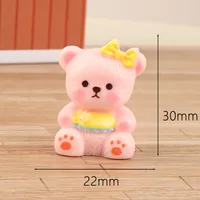 Three-Dimensional Bear DIY Hairpin Ornament Cream Glue Ornament Accessories Resin Accessory Material Package Wholesale sku image 2