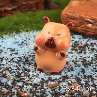 Capabala Three-Dimensional Doll Ornaments Resin Accessories Capybara Creative Keychain Pendant DIY Cream Glue Material sku image 3