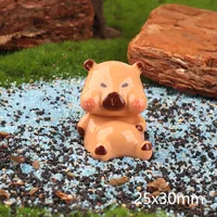 Capabala Three-Dimensional Doll Ornaments Resin Accessories Capybara Creative Keychain Pendant DIY Cream Glue Material sku image 4