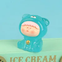 Luminous Three-Dimensional Bear Bell Dog Resin DIY Ornament Accessories Desktop Micro Landscape Ornaments Keychain Pendant sku image 7