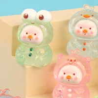 Resin Three-Dimensional Cartoon Glitter Animal Pig Face DIY Ornament Accessories Car Desktop Decoration Keychain Material main image 2
