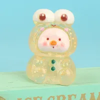 Resin Three-Dimensional Cartoon Glitter Animal Pig Face DIY Ornament Accessories Car Desktop Decoration Keychain Material sku image 10
