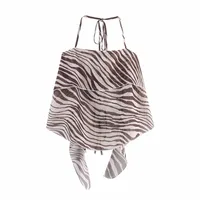 Women's Clothing  Ins Popular Laminated Animal Print Lace-up Vest Skirt sku image 2